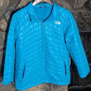 The North Face Arctic Blue Full Zip Puffer Jacket Winter Coat SZ Youth XL 18-20